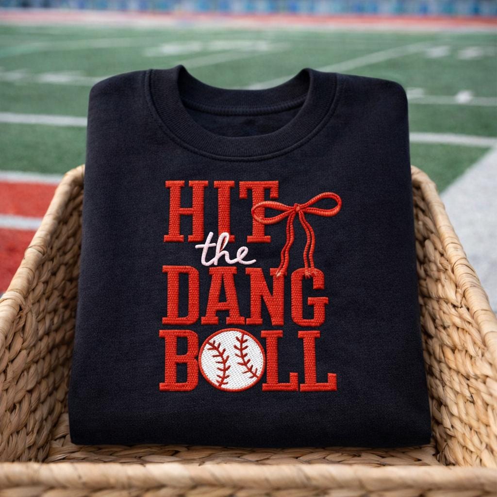 Hit The Dang Ball SoftBall Sweatshirt, Mama Style Shirt, Softball Shirt, Travel Baseball, Travel Softball, Softball Ball Mom Shirt
