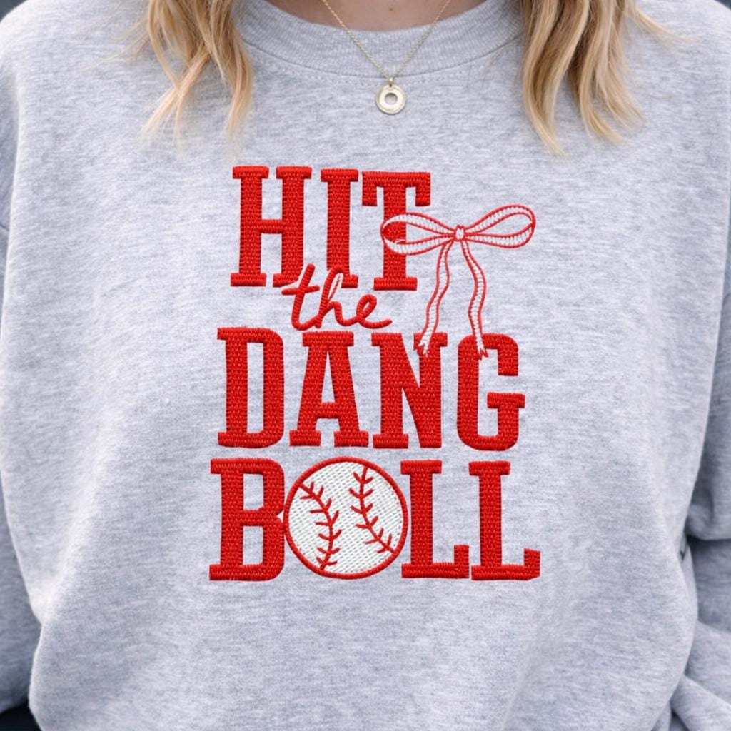 Hit The Dang Ball SoftBall Sweatshirt, Mama Style Shirt, Softball Shirt, Travel Baseball, Travel Softball, Softball Ball Mom Shirt