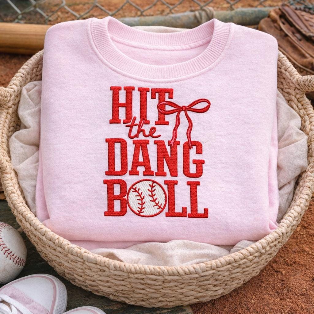 Hit The Dang Ball SoftBall Sweatshirt, Mama Style Shirt, Softball Shirt, Travel Baseball, Travel Softball, Softball Ball Mom Shirt