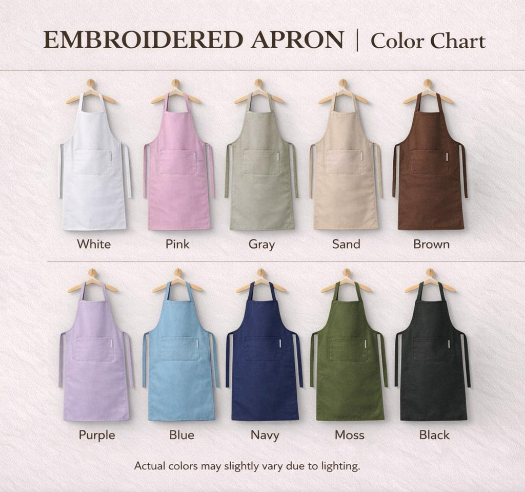 Personalized Embroidered Apron For Mom, Custom Name Baking Apron, Mother's Day Gift, Cooking Apron for Women, Baker Gift, Kitchen Apron