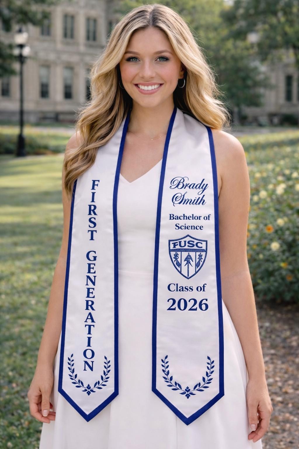 Custom Your Design Text Logo Graduation Stole 2026, First Generation Graduation Stole, High School Graduation Stole, College Graduation Gift