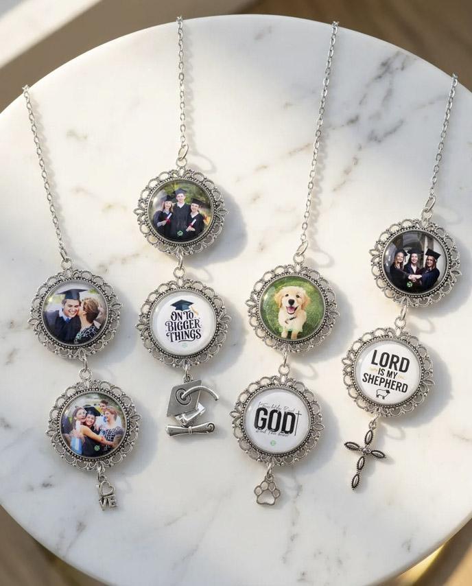 Graduation Walking Beside You Every Step Photo Charm, Personalized Memorial Tassel Charm, In Loving Memory Gift For Her, Graduation Gifts